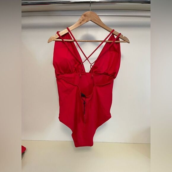 NWT - Sunn Lab Swim Women's Strappy Back One Piece Swimsuit-Large - Picture 4 of 5